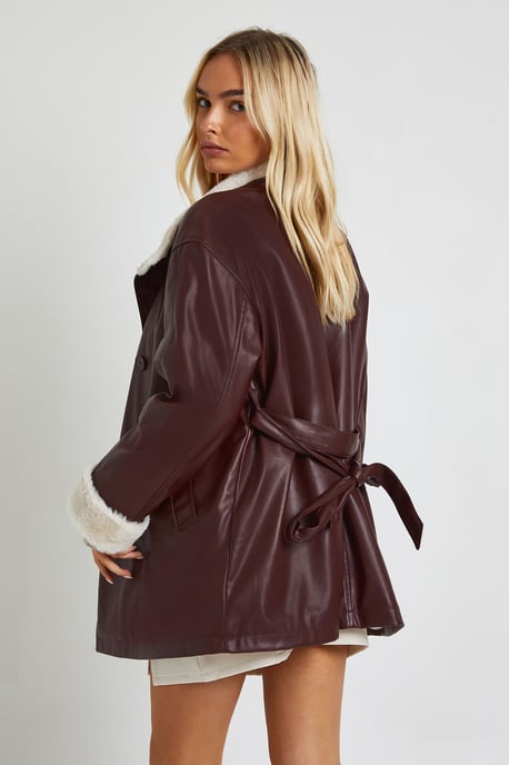 Belted Borg Lined Aviator - Image 2