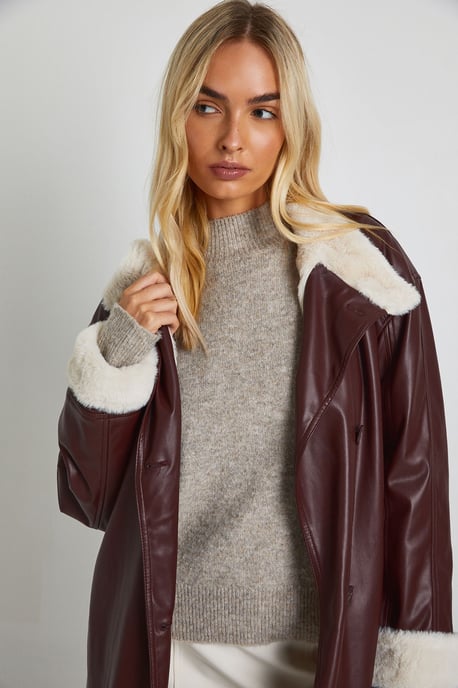 Belted Borg Lined Aviator - Image 4