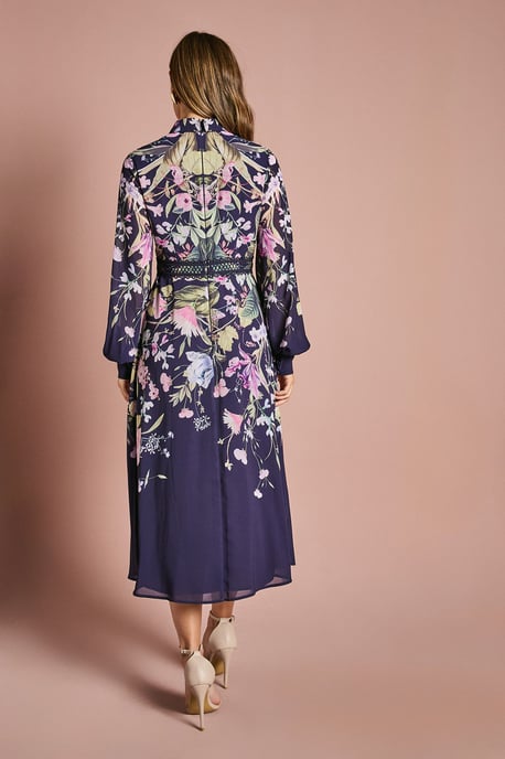 Placement Print Collared Shirt Dress - Image 3