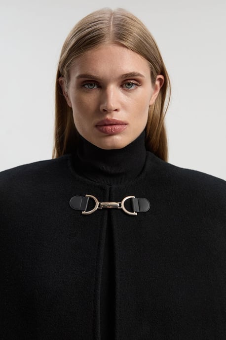 Tailored Cape Midi Coat - Image 3