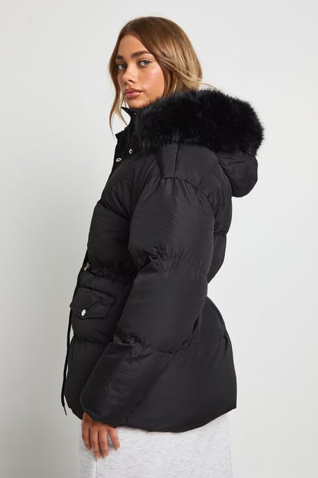 Faux Fur Trim Parka - Image 2