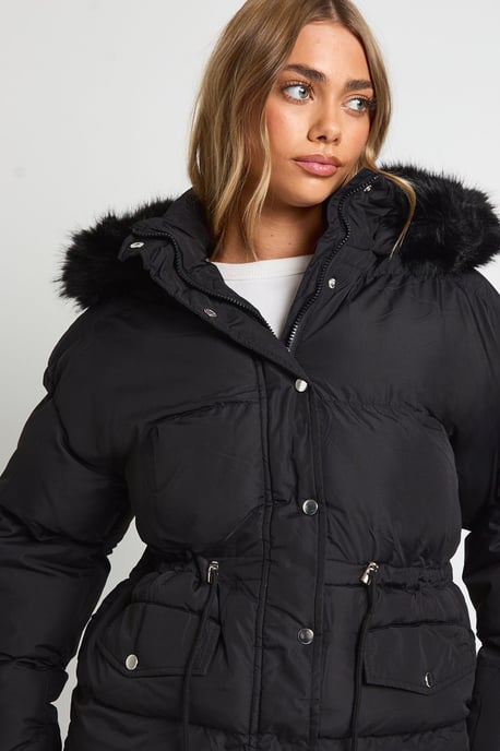Faux Fur Trim Parka - Image 4