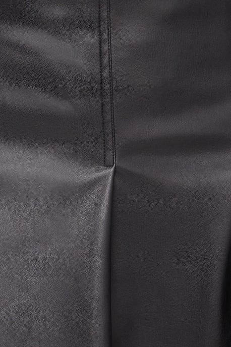 Faux Leather Midi Skirt - Image 4