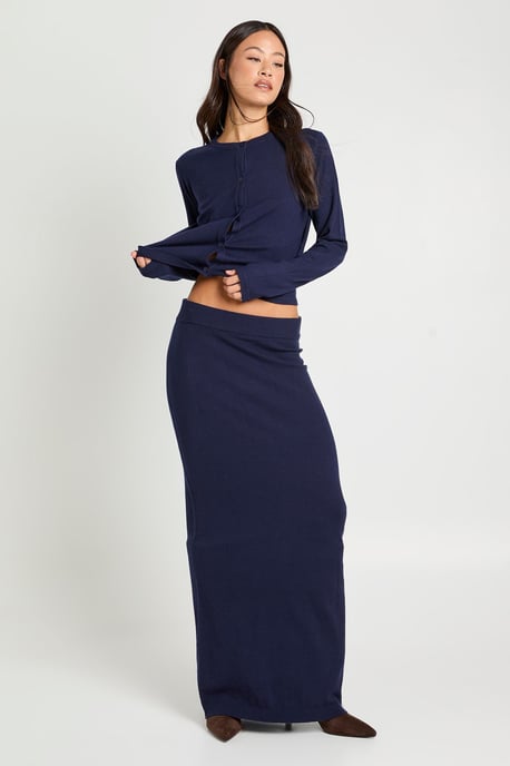 Tall Rib Knit Maxi Skirt - Image 4