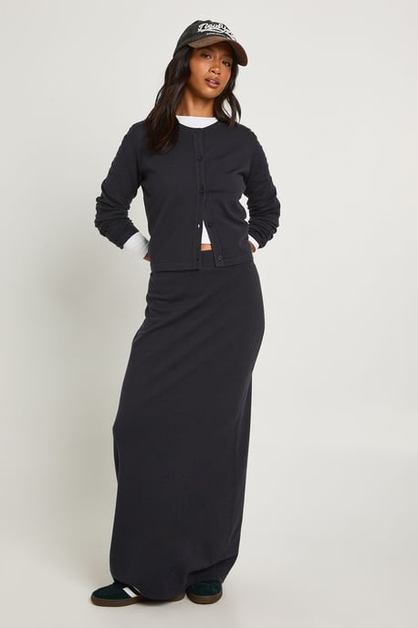 Petite Rib Knit Maxi Skirt - Image 1