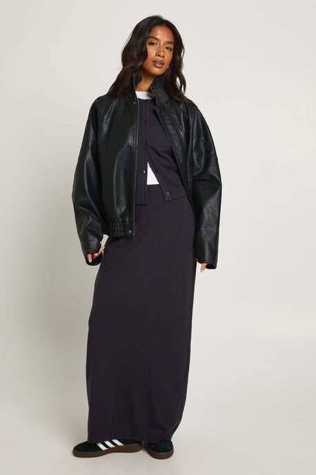 Petite Rib Knit Maxi Skirt - Image 3