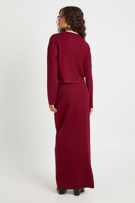 Rib Knit Maxi Skirt - Image 2