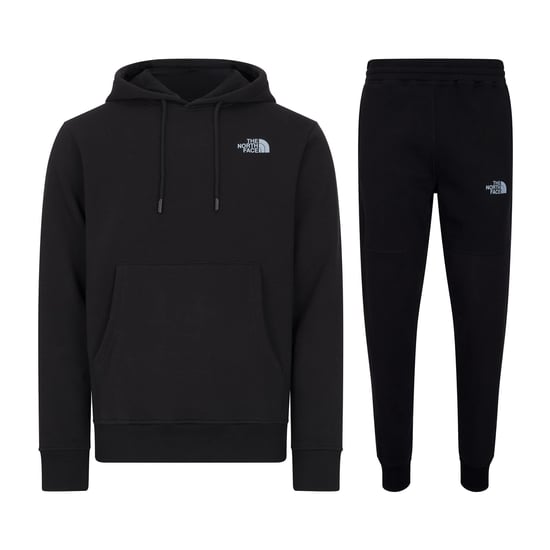 The North Face Men’s Outline Logo Hooded Tracksuit Set Black - Image 1