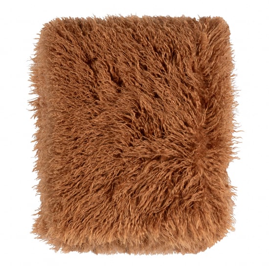 furn. Rowan Faux Fur Throw Ginger - Image 2