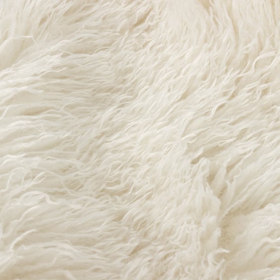 furn. Rowan Faux Fur Throw Ecru - Image 3