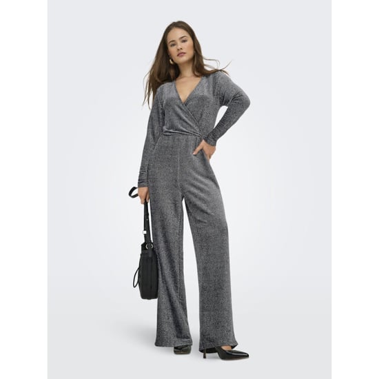 Only Onlrich ls glitter jumpsuit jrs zilverkleurig - Image 4