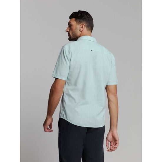 No Excess Shirt short sleeve solid with linen ice - Image 4