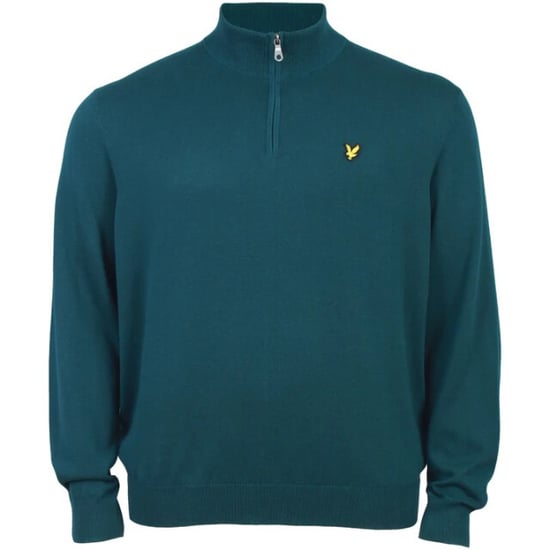 Lyle and Scott Cotton quater zip jumper petrol - Image 1