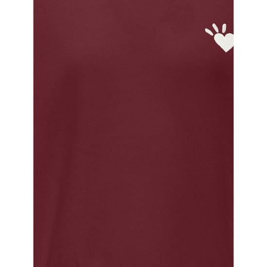 Only Kogtammie life ls print o-neck swt bordeaux - Image 2