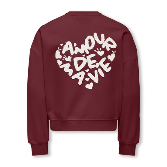 Only Kogtammie life ls print o-neck swt bordeaux - Image 3