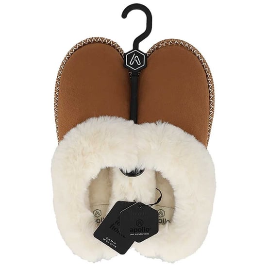Apollo Dames instap pantoffels teddy donker - Image 2