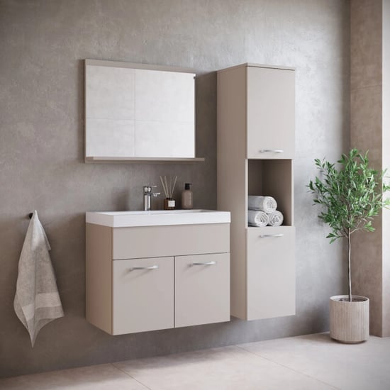 Badplaats Badkamerkast montreal 30 x 30 x 131 cm - hangende kolomkast - Image 2