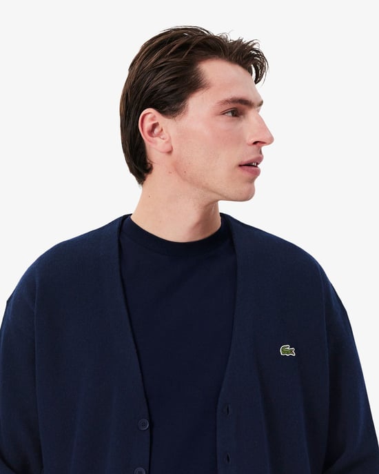 Relaxed Fit Cardigan in Navy - Image 2