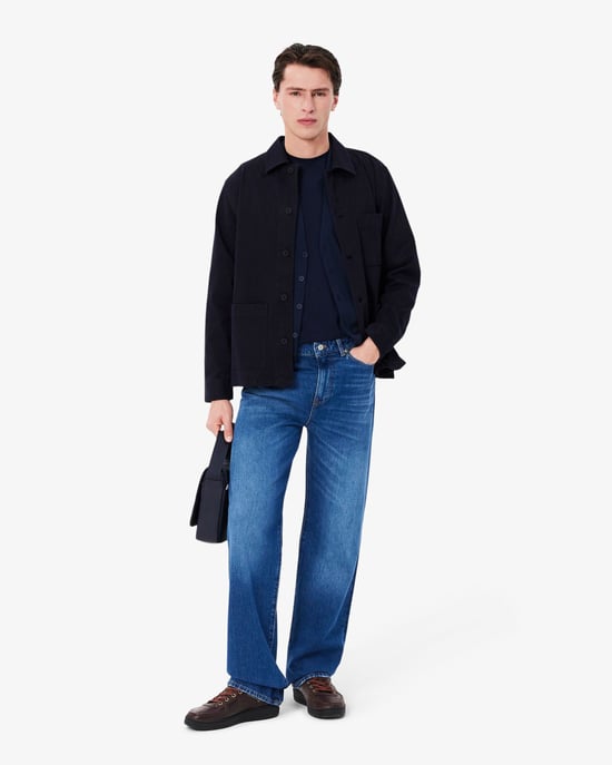 Relaxed Fit Cardigan in Navy - Image 5