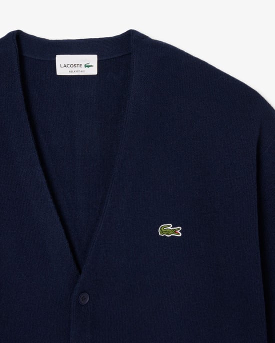 Relaxed Fit Cardigan in Navy - Image 6