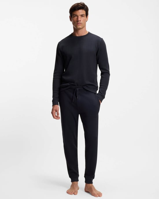 Structure Loungewear Pants in Dark Blue - Image 4