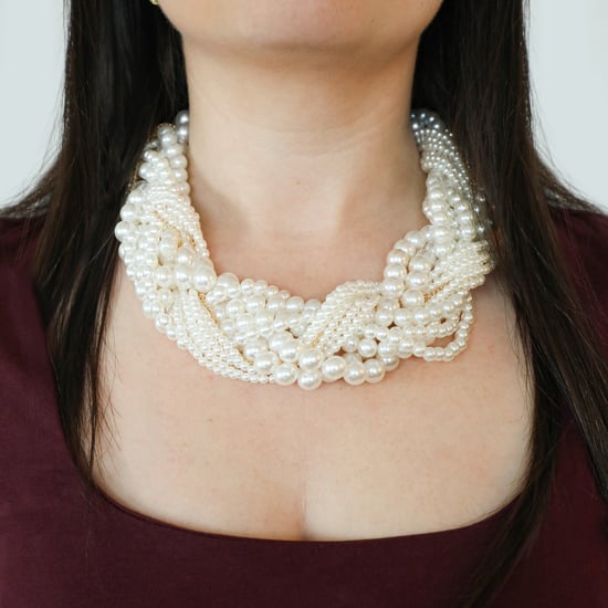 Plaited Pearl Statement Necklace - Image 3