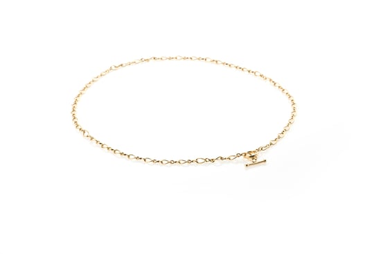 9ct Rolled Gold T-Bar Figure Of 8 Necklace - Image 3