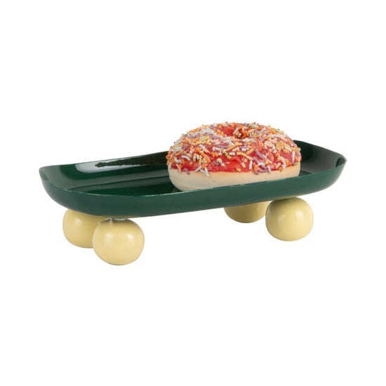 Present Time dienblad double funky oval retro green & soft yellow - Image 3
