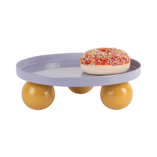 Present Time dienblad double funky rond soft purple & bright yellow - Image 3