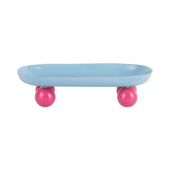 Present Time dienblad double funky oval soft blue & bright pink - Image 4