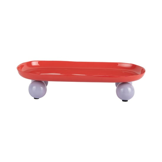 Present Time dienblad double funky oval large bright red w. soft purple - Image 6