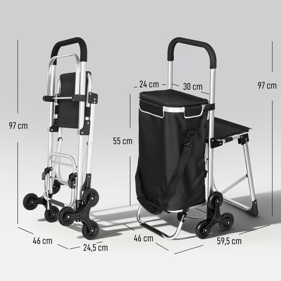 4goodz Boodschappenkar trolley 40 liter - - Image 3