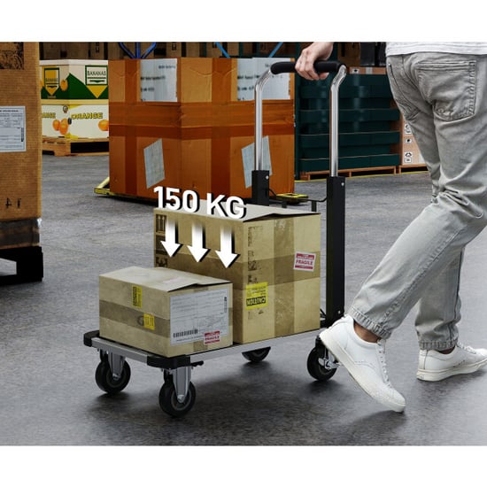 4goodz Opvouwbare plateauwagen 150kg draagvermogen transportkar - Image 3