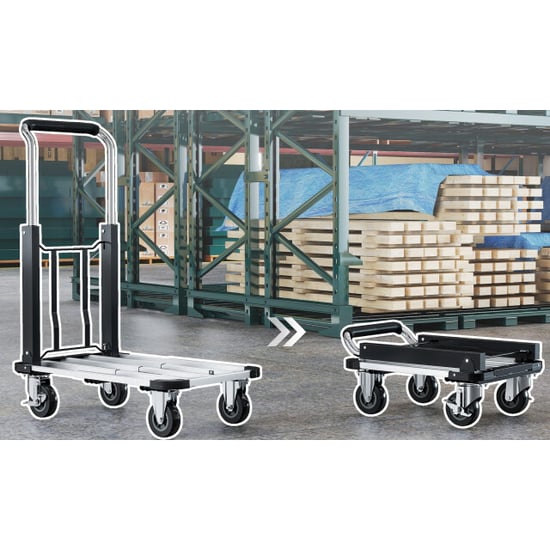 4goodz Opvouwbare plateauwagen 150kg draagvermogen transportkar - Image 4