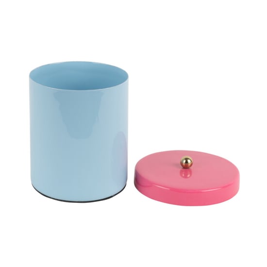 Present Time storage jar double funky small soft blue & bright pink - Image 2