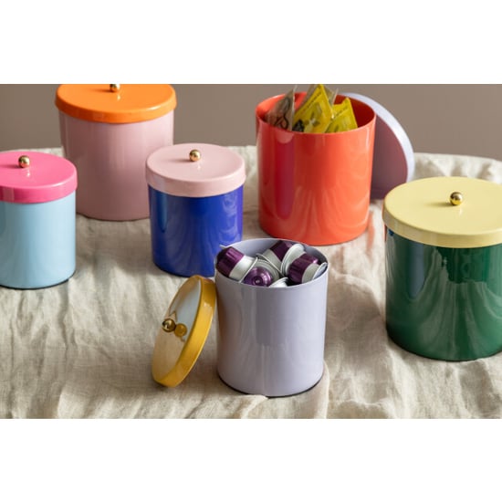 Present Time storage jar double funky retro bright red w. soft purple - Image 3