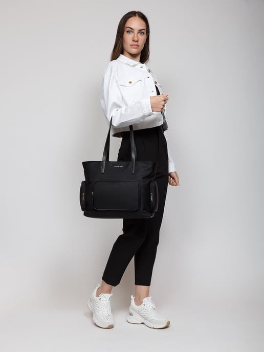 Michael Kors Khai Stor Multifunktionsficka Tote Svart - Image 5