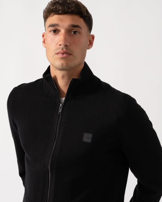 Kanozip Full Zip Jumper in Black - Image 4