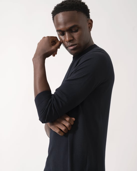 Momentum-Lite Crew Neck Trui in Donkerblauw - Image 2