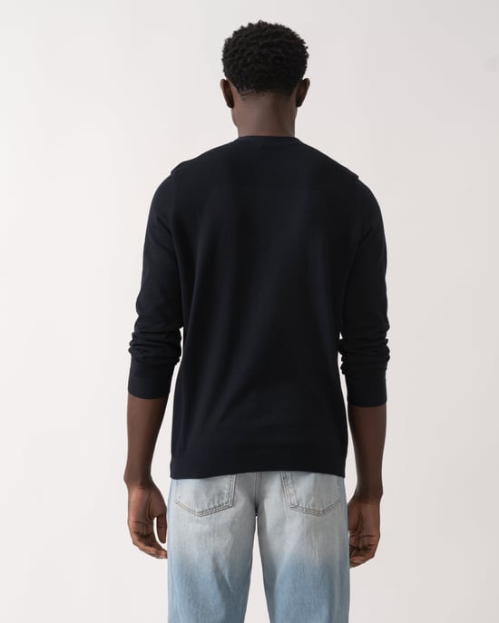 Momentum-Lite Crew Neck Trui in Donkerblauw - Image 3