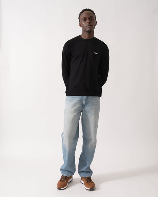 Momentum-Lite Crew Neck Jumper in Black - Image 4