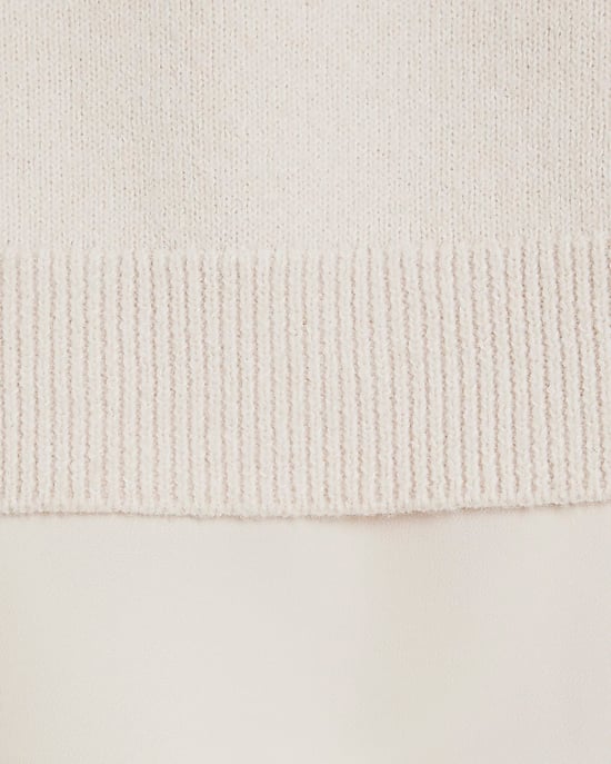 River Island Womens Jumper Beige Double Layered - Image 5