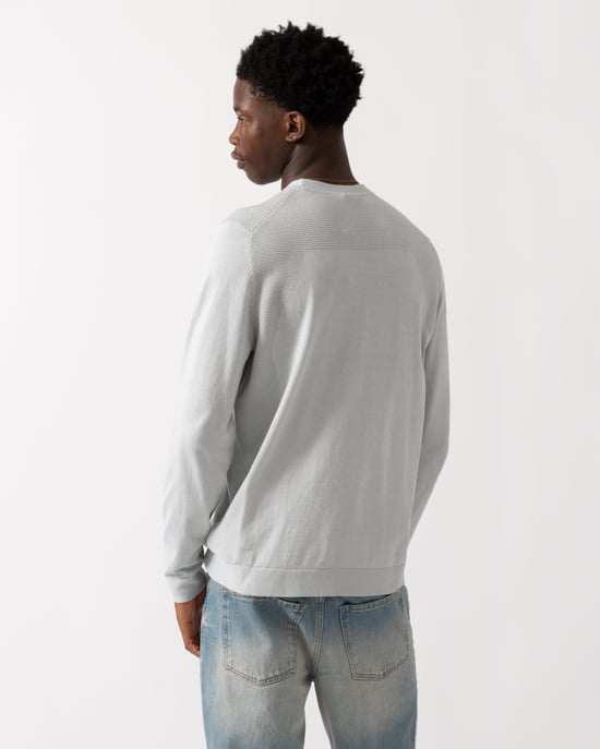 Momentum-Lite Crew Neck Jumper in Light Grey - Image 2
