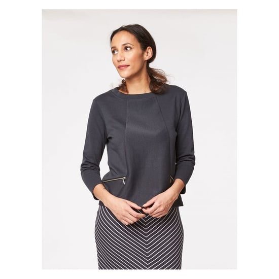 Riley Thought Clothing Riley Womens Organic Cotton Top Top in Grey - Image 2