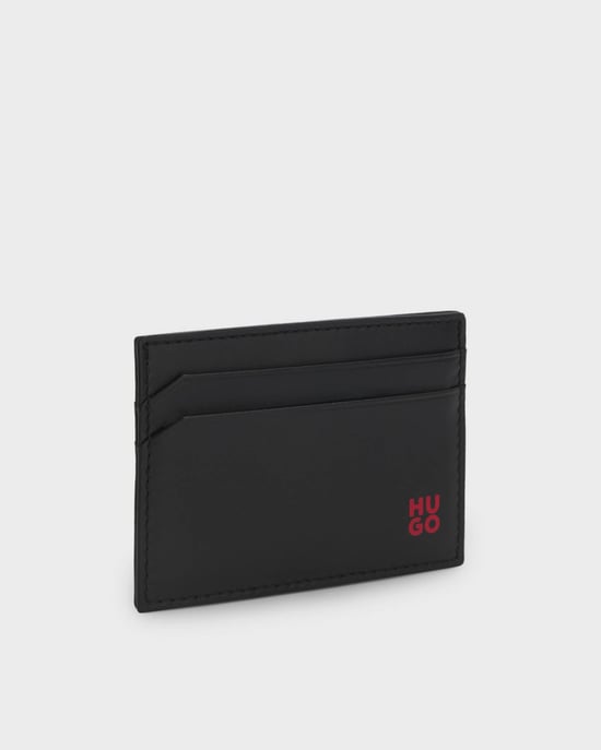 Tibby with red-foil stacked logo Card holder in Black - Image 2