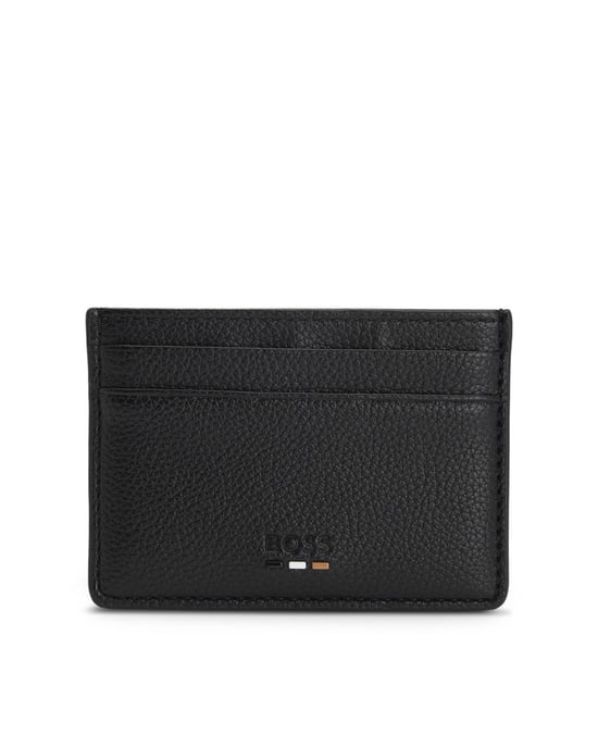 Ray with Logo Trim Card Holder in Black - Image 1