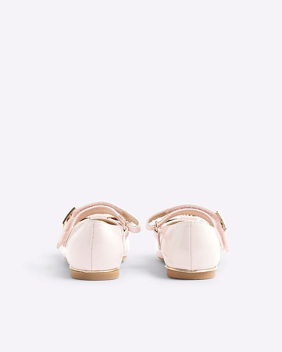 River Island Mini Girls Ballet Pumps Pink Bow - Image 3