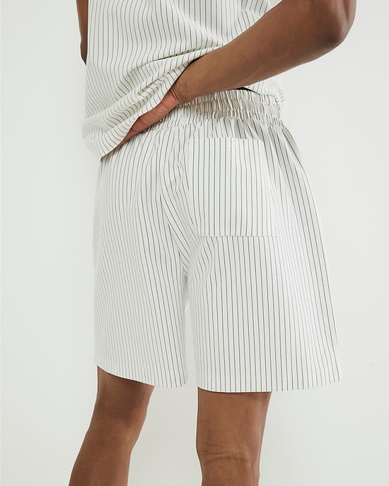 River Island Mens Shorts Cream Regular Fit Stripe - Image 2