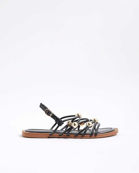 River Island Womens Sandals Black Metal Beaded - Image 2