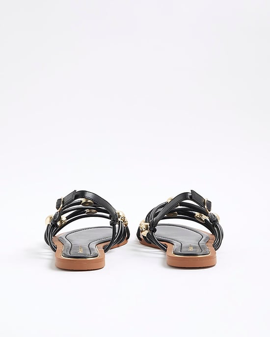 River Island Womens Sandals Black Metal Beaded - Image 3